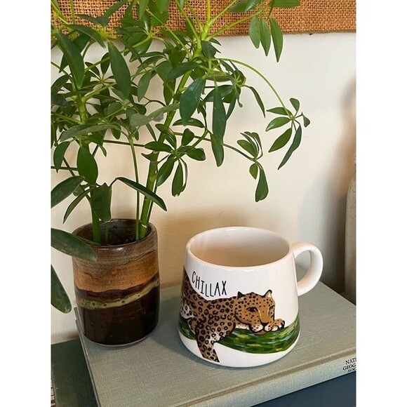 ✨Opal House Chillax Ceramic Cheetah 12 oz Mug ✨ - Picture 2 of 8
